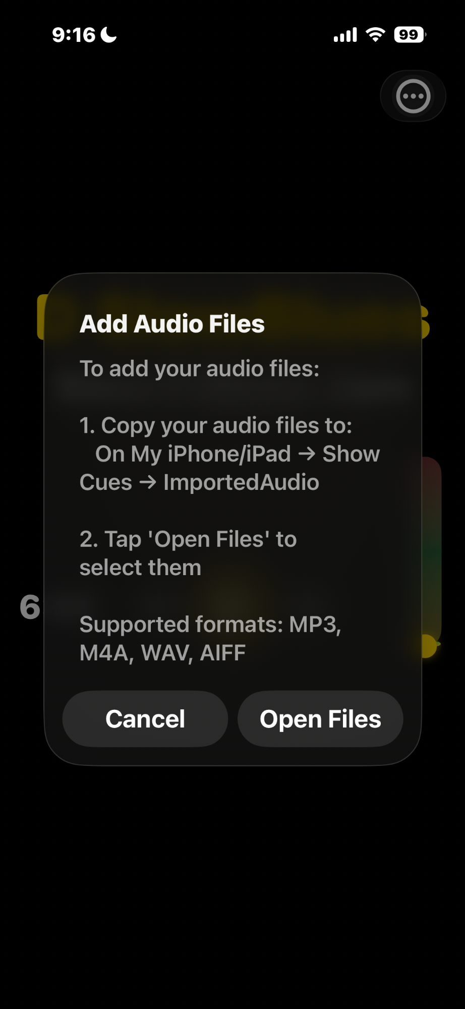 Add Audio Files